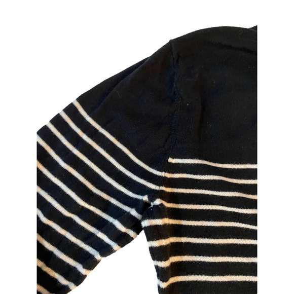 Women's Chaps Sweater, M, Black & White - Picture 2 of 8